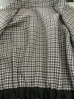 TIBI - Gingham-Check Drill Cropped Jacket Sz L