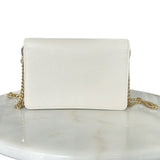 PRADA - White Saffiano Chain Bag