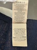 GUCCI - Navy & Gold GG Wool/Silk Scarf