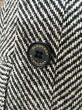 BURBERRY - Wool Herringbone Coat - Sz IT 42