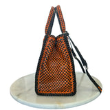 PRADA - Madras Woven Leather Tote Bag