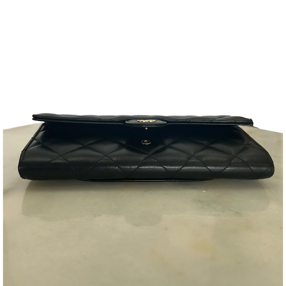 CHANEL - Classic Flap Long Quilted Black Wallet