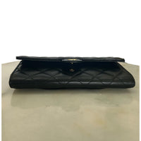 CHANEL - Classic Flap Long Quilted Black Wallet