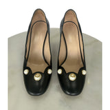 GUCCI - Pearl & Scalloped Edge Block Heels Sz 37.5 EU