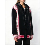 DOLCE & GABBANA - Velvet Hooded Jacket ‘Love Begets Love’ Sz IT 44