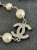 CHANEL - CC Diamanté & Pearl Long Necklace