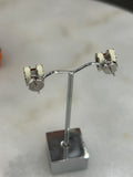 HERMÈS -Lacquered Pop H Earrings - Blanc & Palladium (Large)