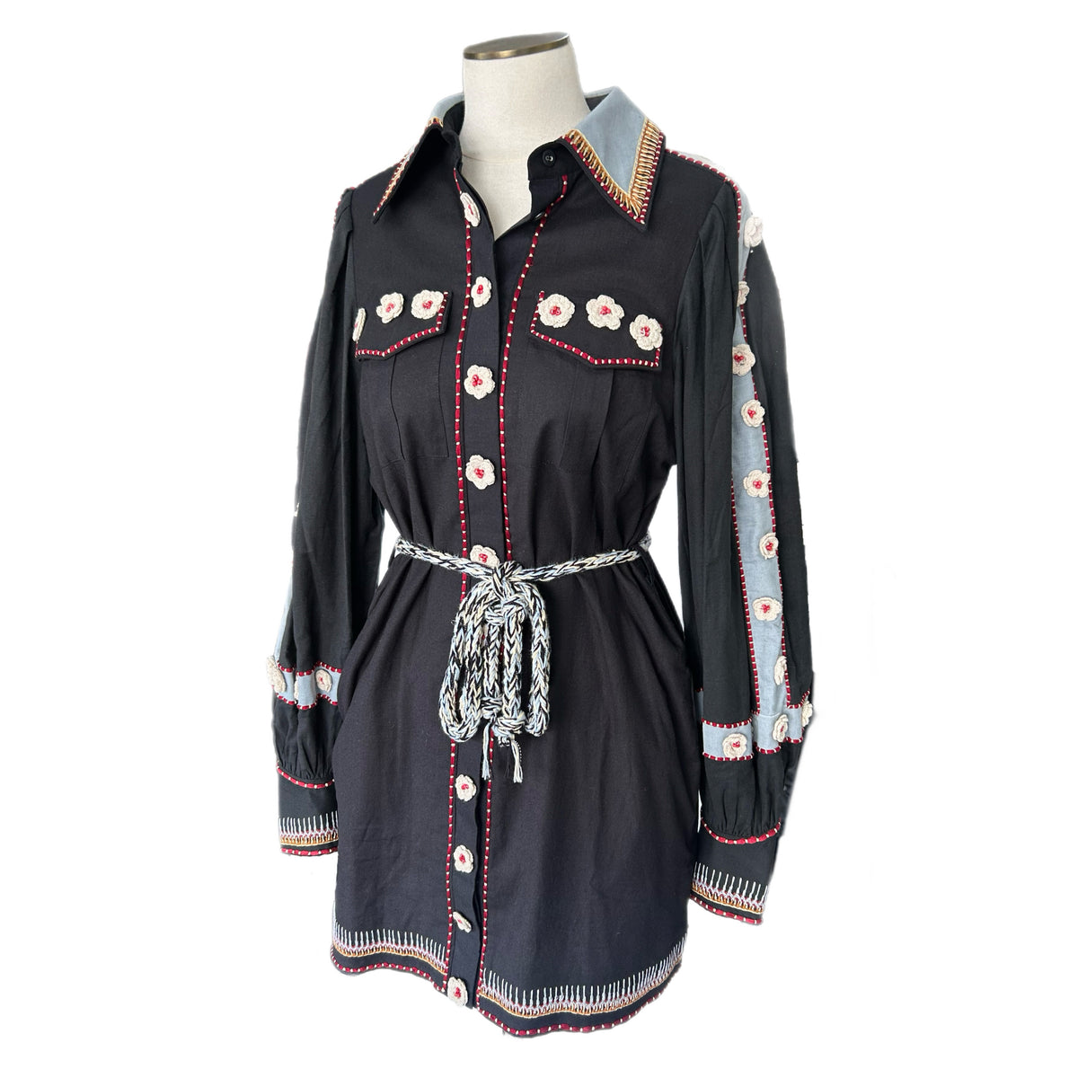 ANTIPODEAN - 3D Poppy Shirt Dress Sz 10