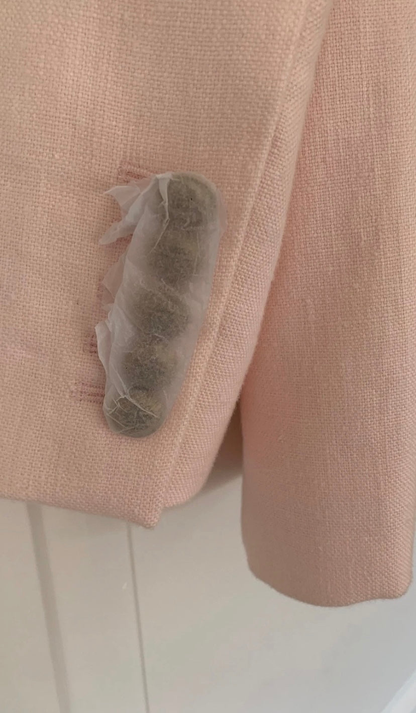 ZIMMERMANN - Crush Double-Breasted Pink Linen Blazer Sz 4