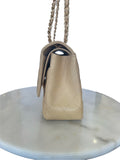 CHANEL - Classic Double Flap Jumbo Bag - Beige Caviar Leather