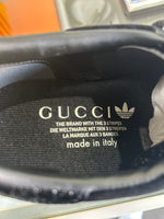 GUCCI x ADIDAS - Velvet Croc Embossed Gazelle Wedge Sneakers Sz 38.5