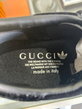 GUCCI x ADIDAS - Velvet Croc Embossed Gazelle Wedge Sneakers Sz 38.5