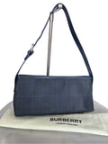 BURBERRY - Navy Check Haymarket Shoulder Bag