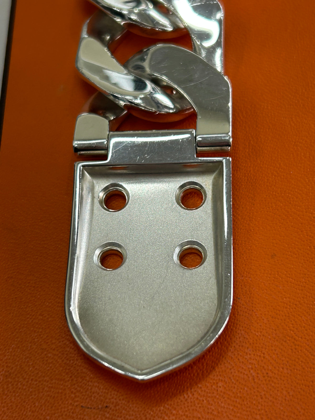 HERMES - Boucle Sellier AG 925 Silver Chain Bracelet