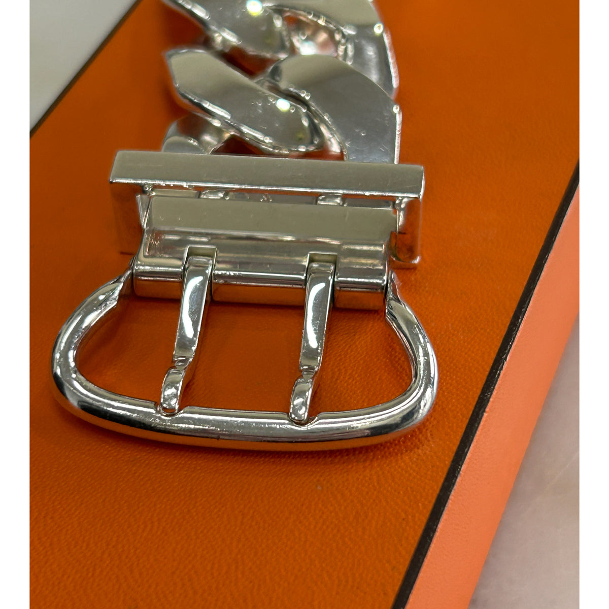 HERMES - Boucle Sellier AG 925 Silver Chain Bracelet