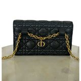 DIOR - Caro Pouch Chain Bag - Black Cannage Leather
