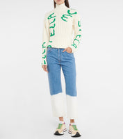 STELLA MCCARTNEY x Ed Curtis - Printed Wool-Blend Sweater Sz S