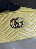 GUCCI - GG Marmont Yellow Quilted Shoulder Bag