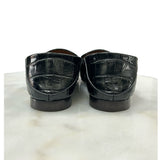 CHLOE - Black Croc C Loafers Sz 38