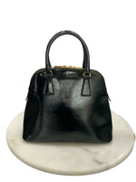 PRADA - Vernis Saffiano Dome Bag in Black