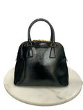 PRADA - Vernis Saffiano Dome Bag in Black