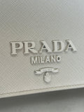 PRADA - White Saffiano Chain Bag