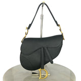 DIOR - Saddle Bag in Black Grained Leather