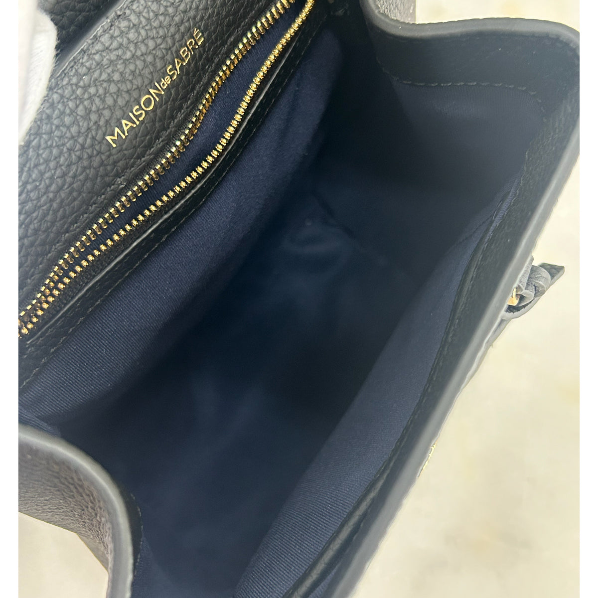 MAISON de SABRÉ - Mini Black Soft Leather Backpack