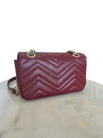 GUCCI - GG Marmont Mini Shoulder Bag in Rosso Ancora