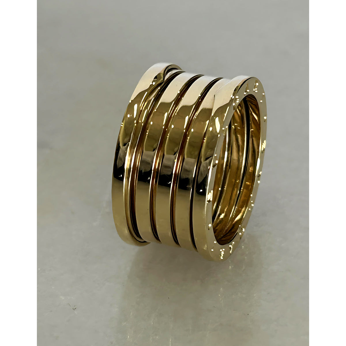 BVLGARI - 18K Yellow Gold B.Zero1, 5-Band Ring