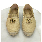 GUCCI - GG Marmont Raffia Espadrilles Sz 39