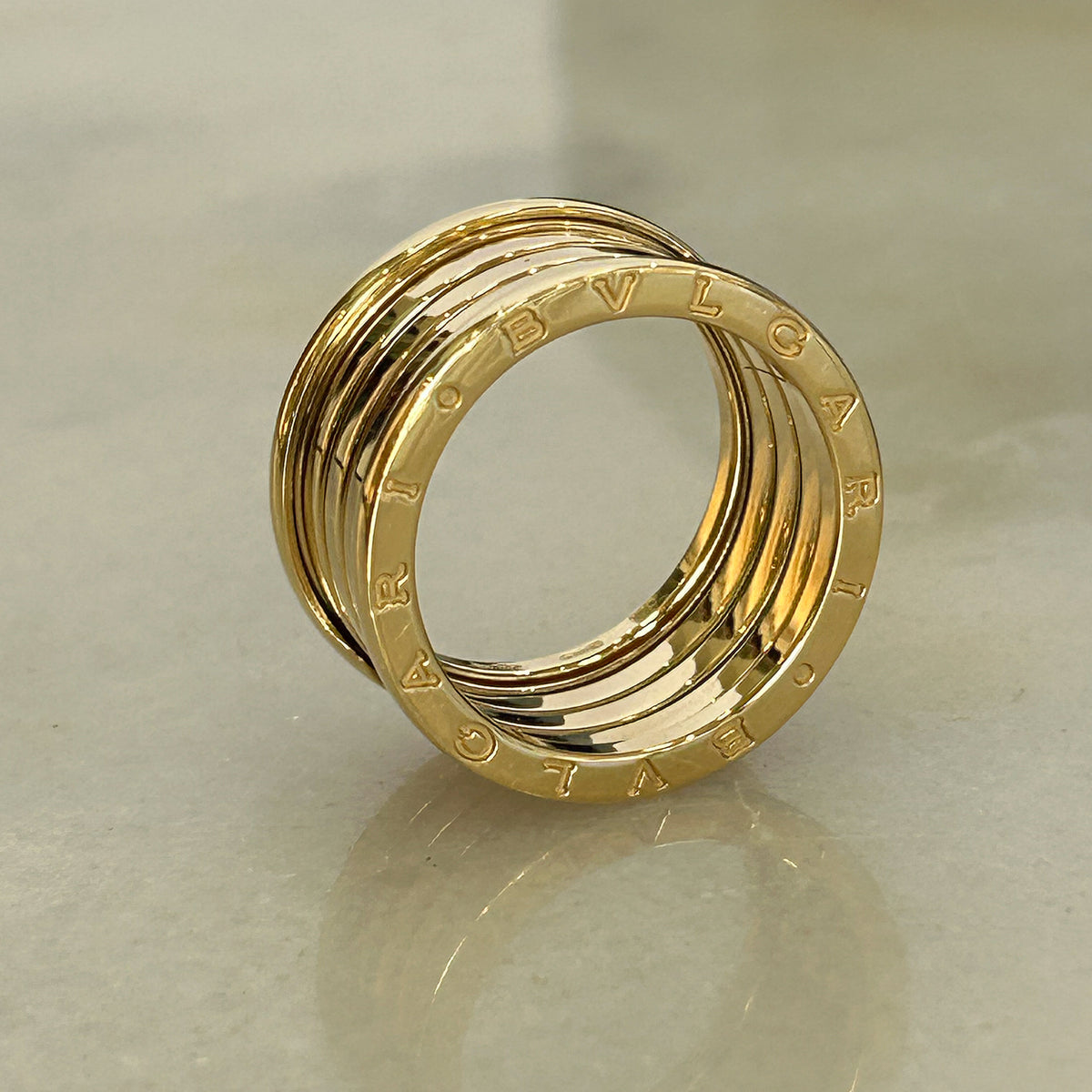 BVLGARI - 18K Yellow Gold B.Zero1, 5-Band Ring