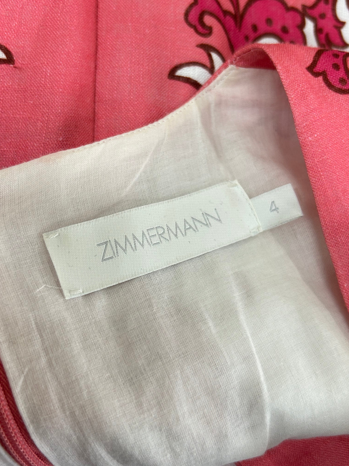 ZIMMERMANN - Nina Plunge Midi Dress - Sz 4