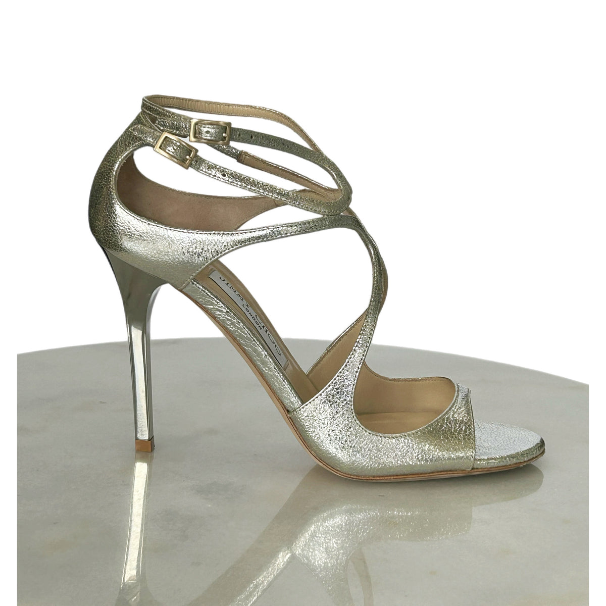 JIMMY CHOO - Lang Sandals in Champagne Sz 39
