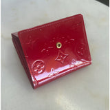 LOUIS VUITTON - Red Vernis Monogram Louise Tri-fold Wallet