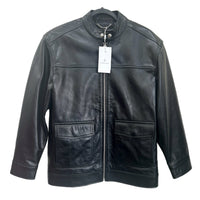 ANINE BING - Henry Black Leather Jacket Sz XS Relaxed Fit