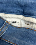 DOLCE & GABBANA - Embellished Cropped Wide Leg Jeans Sz IT 44