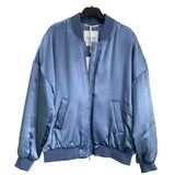 MAX MARA LEISURE -Sierra Satin Bomber Jacket Sz IT 44