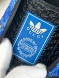 GUCCI x ADIDAS - Gazelle Blue GG Monogram Sneakers Sz 8.5