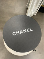 CHANEL - Black & Navy Lapin Wide Brim Hat