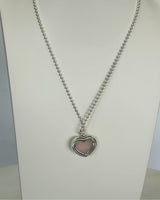 GUCCI - Love Britt Interlocking GG Heart - Silver & Opal Set