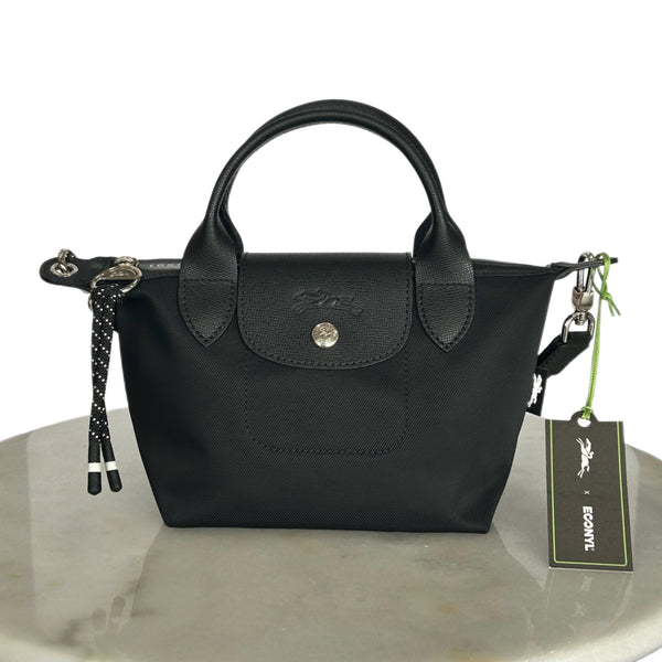 LONGCHAMP - Le Pliage Energy XS Black Top Handle Bag