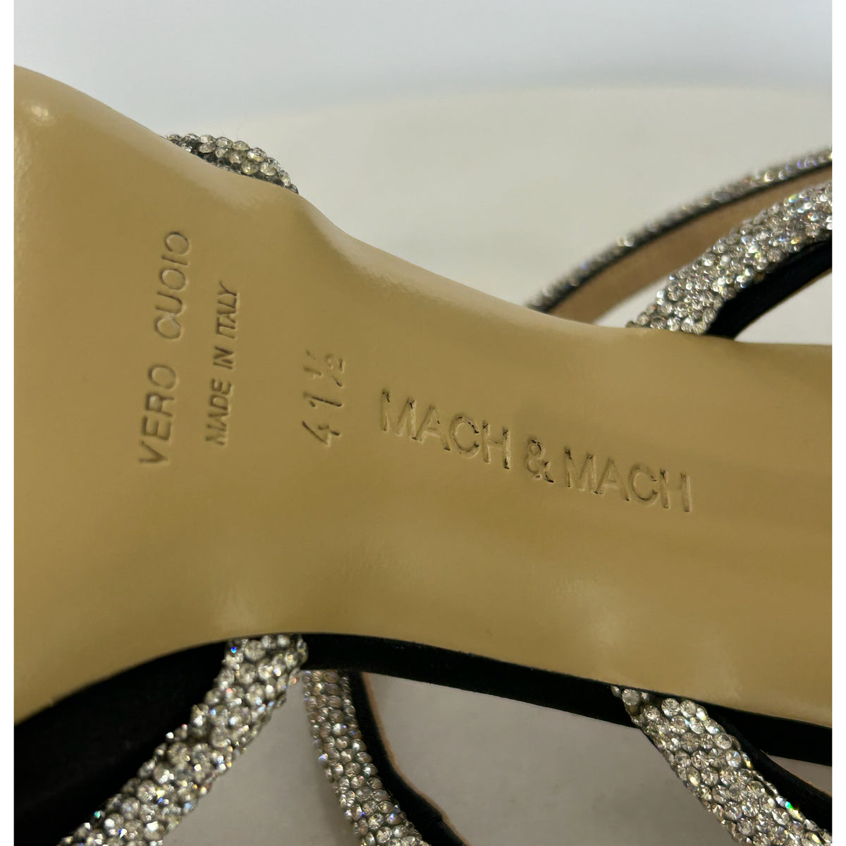 MACH & MACH - Double Bow Embellished Black Satin Pumps 41.5