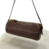 MIU MIU - Nappa Brown Leather Pouch Bag