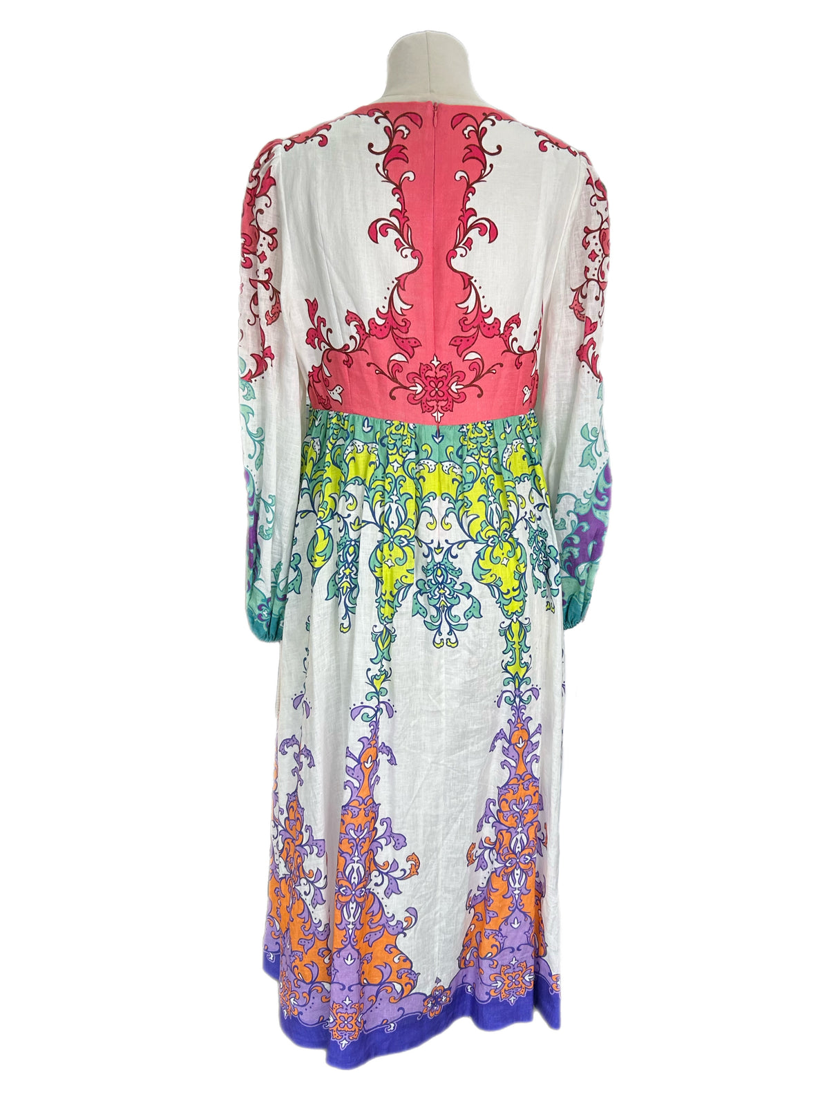 ZIMMERMANN - Nina Plunge Midi Dress - Sz 4