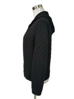 LOUIS VUITTON - Black Monogram Hooded Jacket Sz S