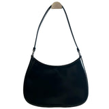 PRADA - Cleo Brushed Leather Black Shoulder Bag