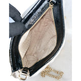 LONGCHAMP - Crystal Embellished Fur & Patent Leather Bag