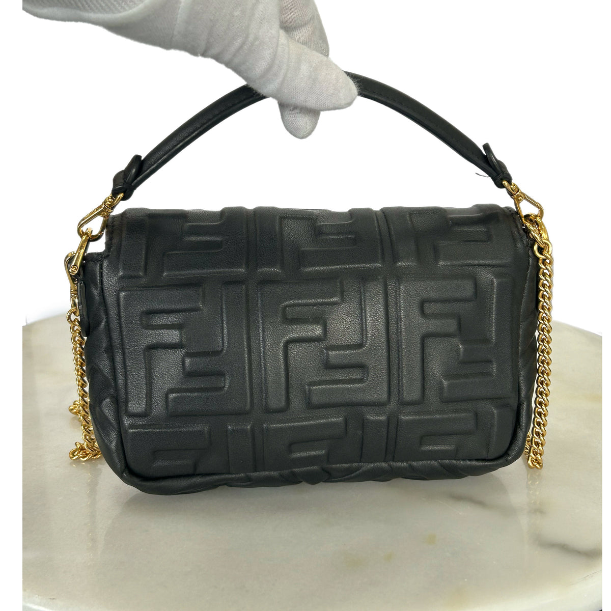 FENDI - Mini Baguette Black Bag