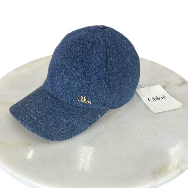 CHLOÉ - THE CHLOÉ ICONIC CAP IN DENIM